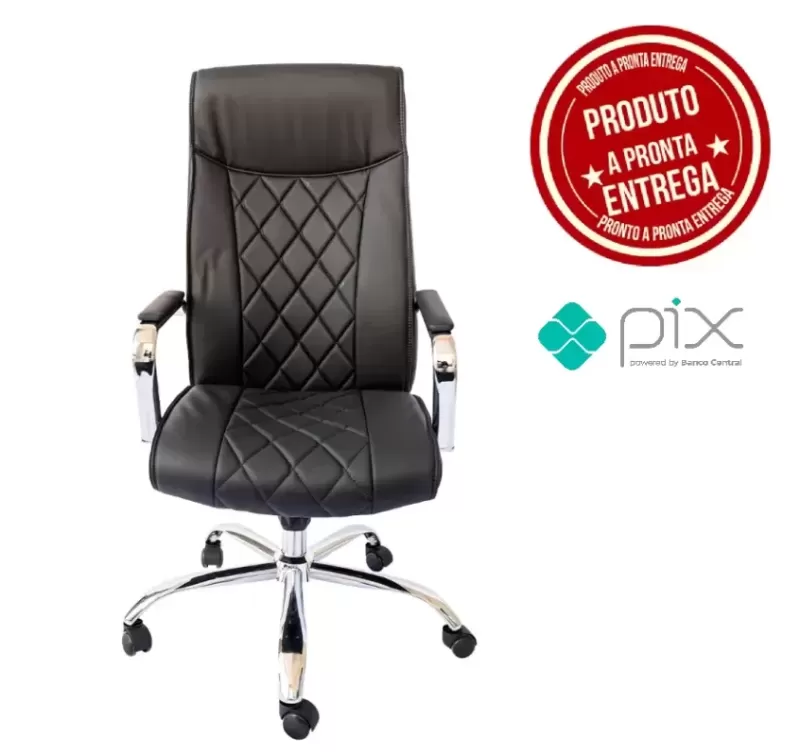 Cadeira Escritório Presidente Estofada MX720P