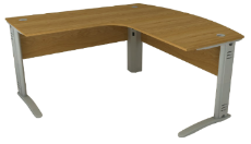 Mesa Delta Atendimento Para Escritório | Painel Em Madeira 1400 X 1450 - Impéria Premium 25mm